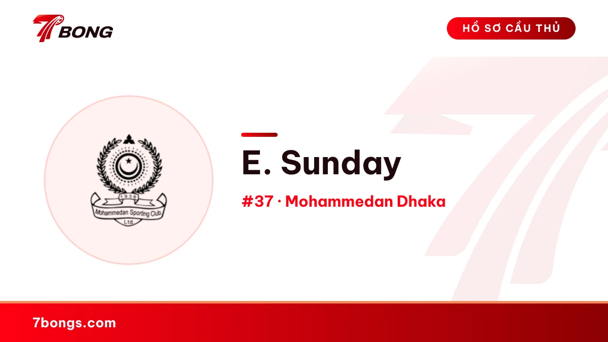 E. Sunday — Mohammedan Dhaka