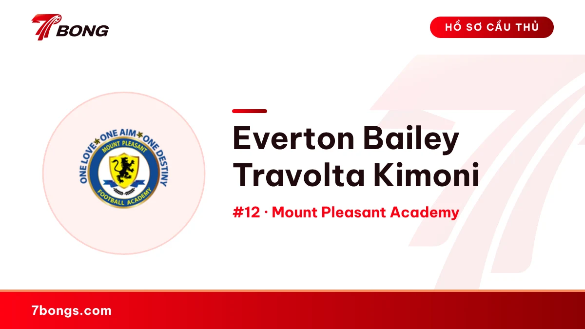 Everton Bailey Travolta Kimoni — Mount Pleasant Academy
