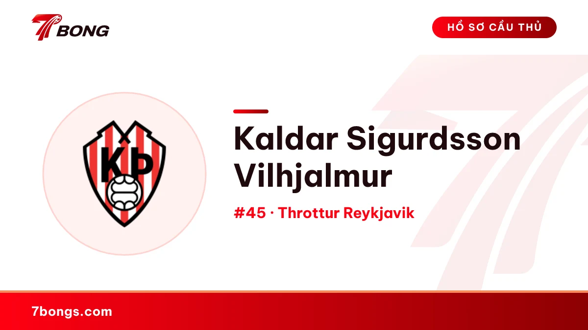 Kaldar Sigurdsson Vilhjalmur — Throttur Reykjavik