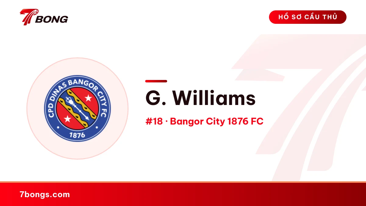 G. Williams — Bangor City 1876 FC