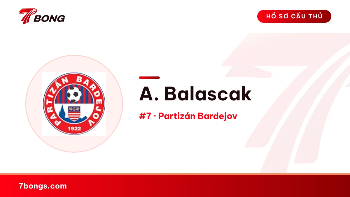 A. Balascak — Partizán Bardejov