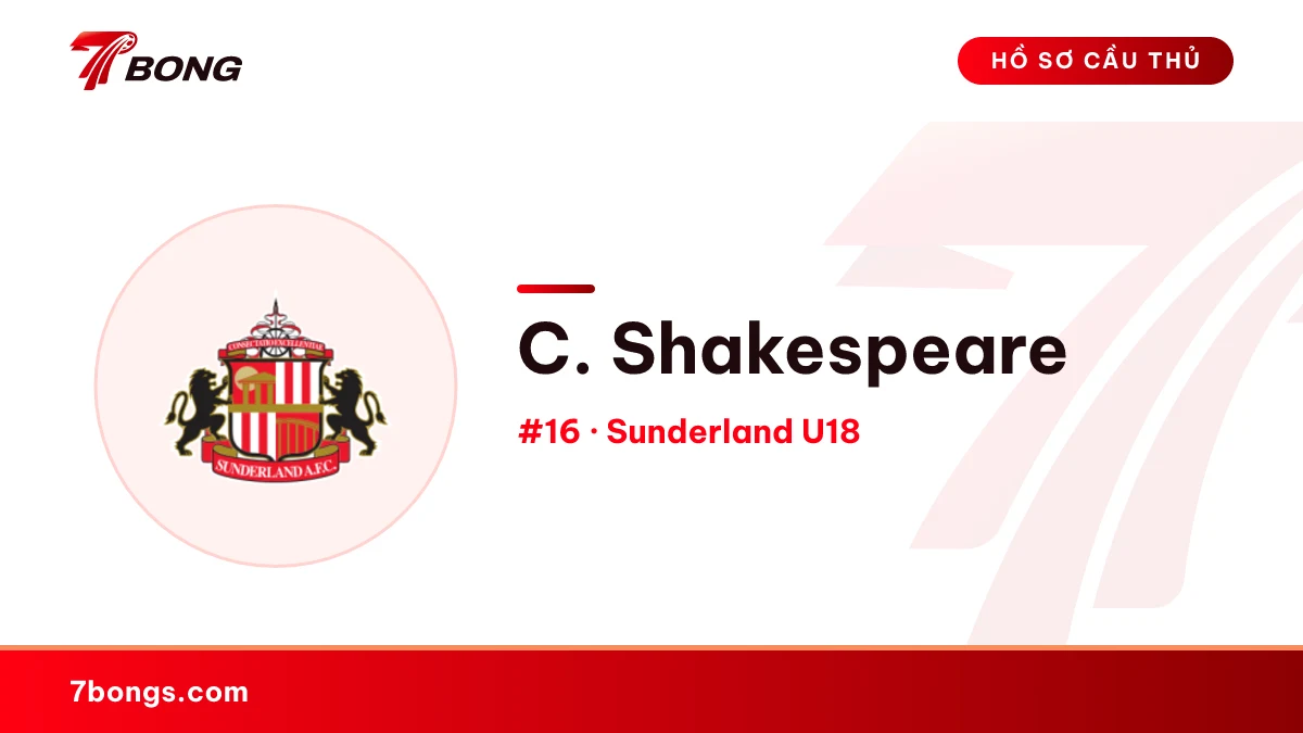 C. Shakespeare — Sunderland U18