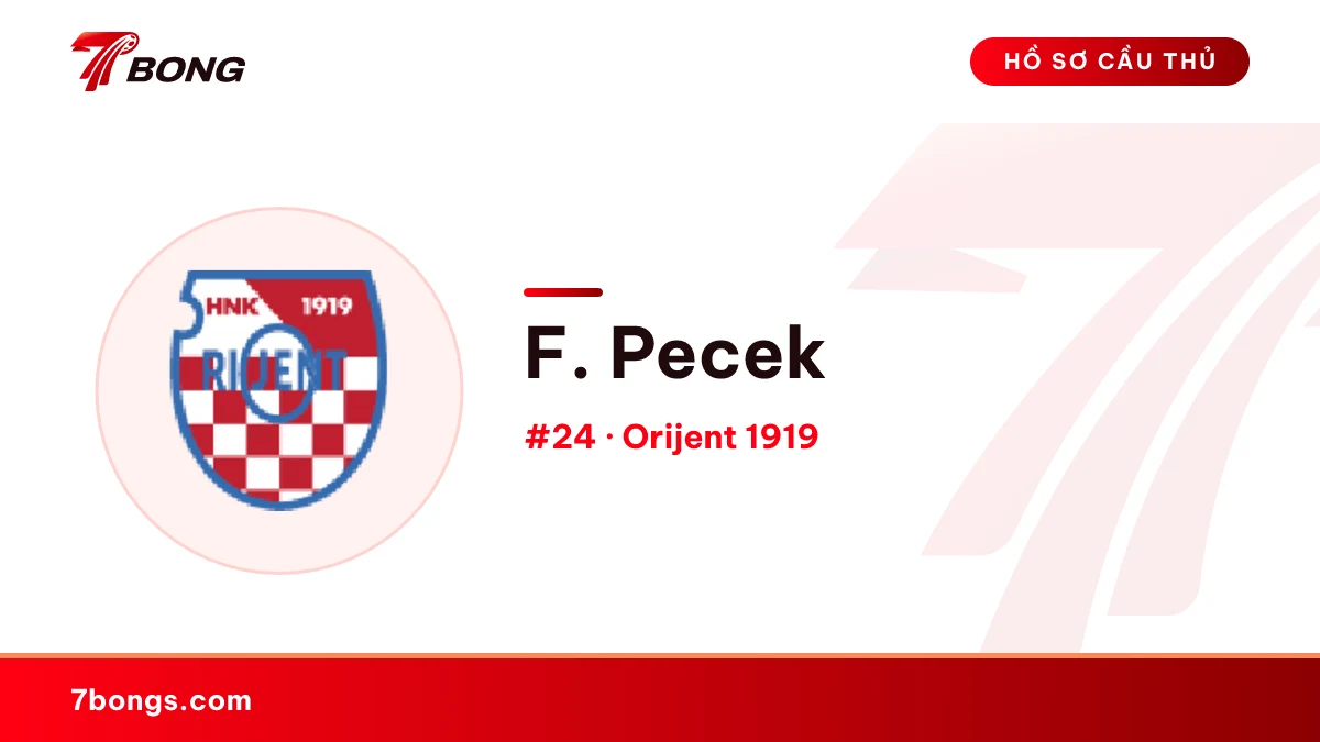 F. Pecek — Orijent 1919