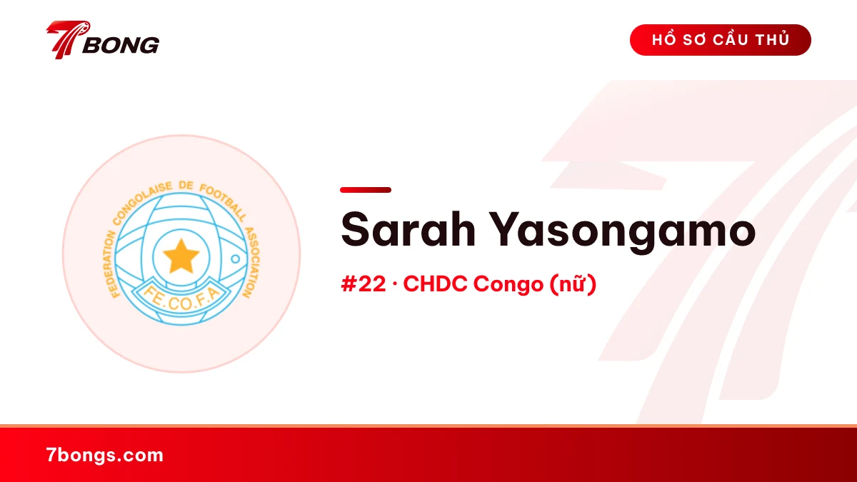 Sarah Yasongamo — CHDC Congo (nữ)