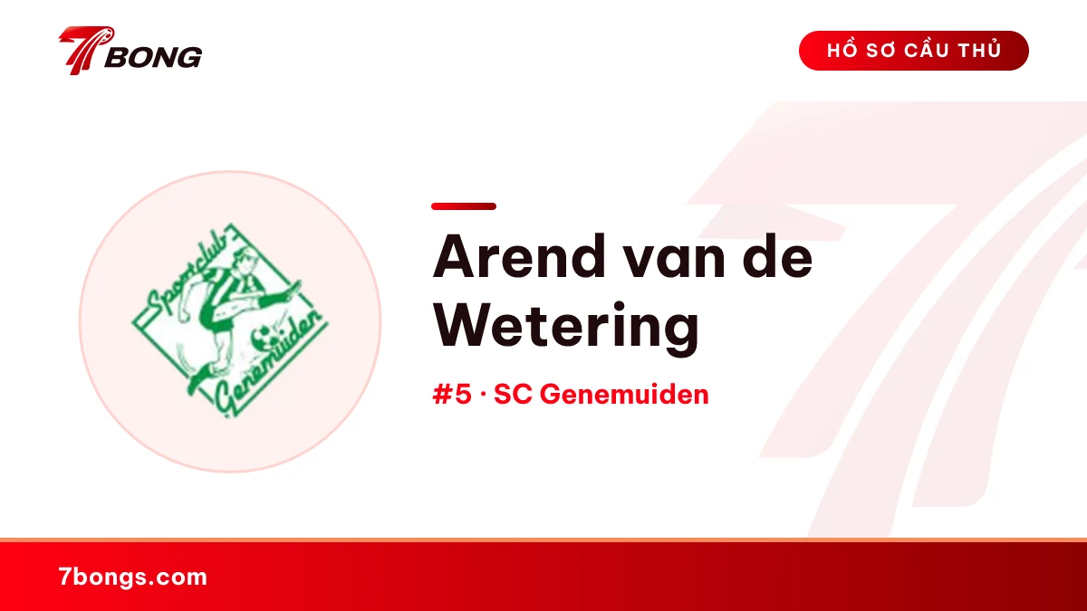 Arend van de Wetering — SC Genemuiden