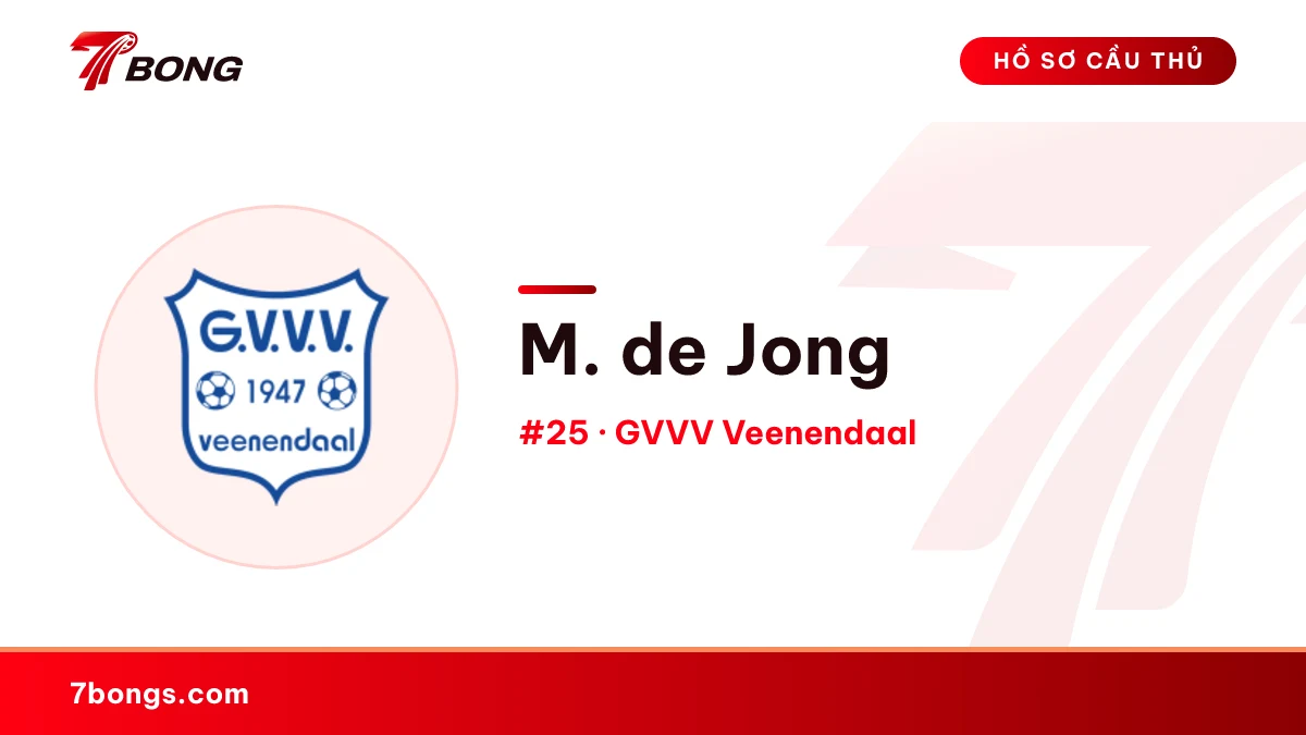 M. de Jong — GVVV Veenendaal