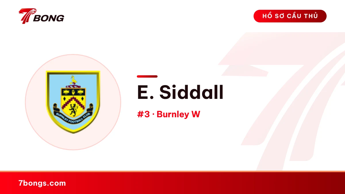 E. Siddall — Burnley W