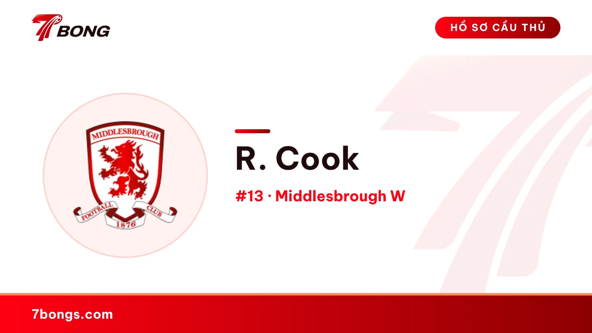 R. Cook — Middlesbrough W