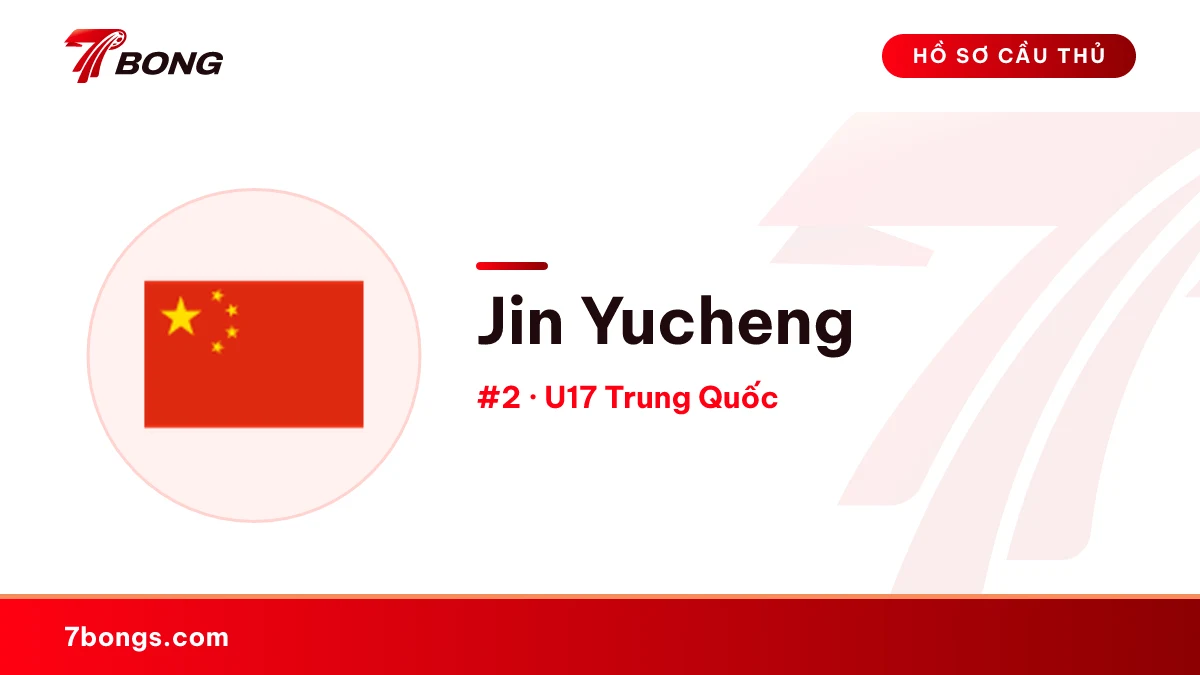 Jin Yucheng — U17 Trung Quốc
