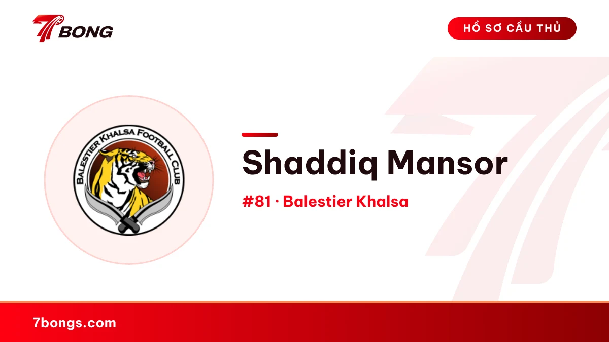 Shaddiq Mansor — Balestier Khalsa