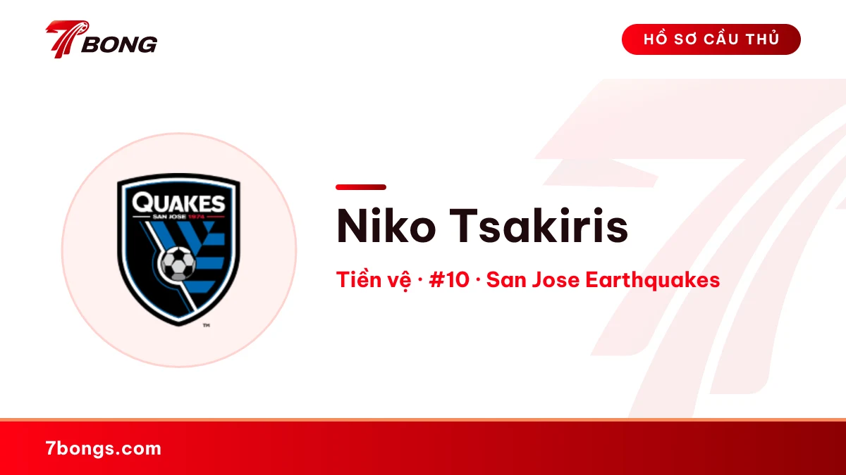 Niko Tsakiris — San Jose Earthquakes