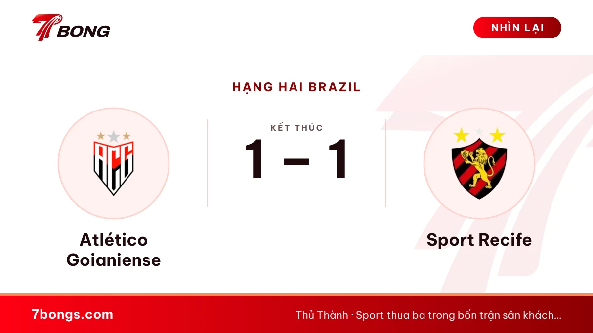 Nhận định Atlético Goianiense vs Sport: pháo đài Goiânia