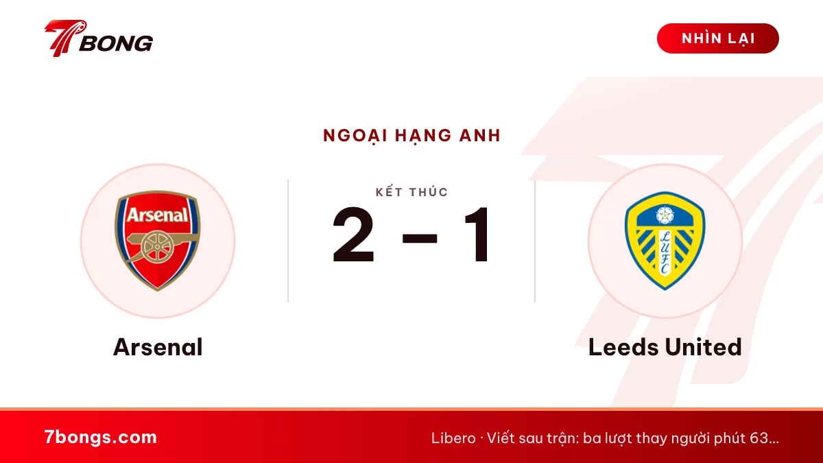 Arsenal vs Leeds 2-1: Guimarães vào sân, Arsenal ngược dòng