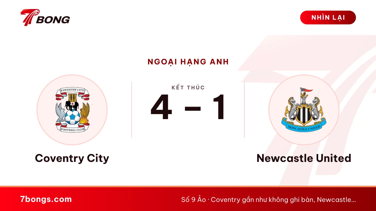 Nhận định Coventry vs Newcastle: chủ nhà mới ghi 1 bàn