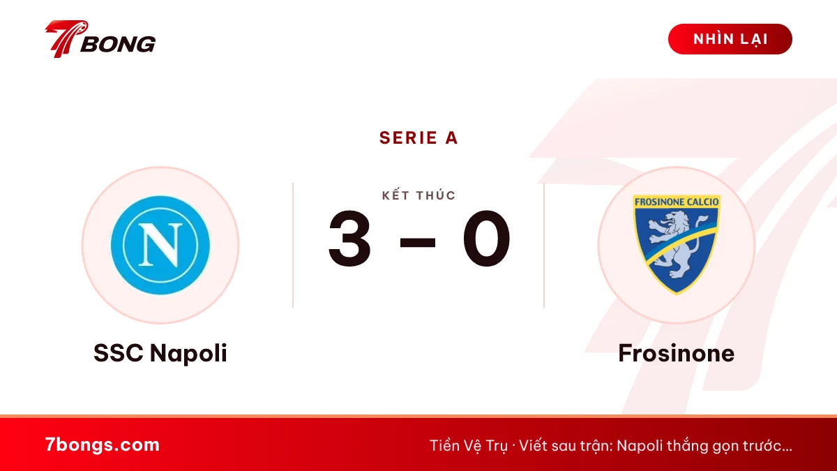Nhận định SSC Napoli vs Frosinone ngày 11/10/2026