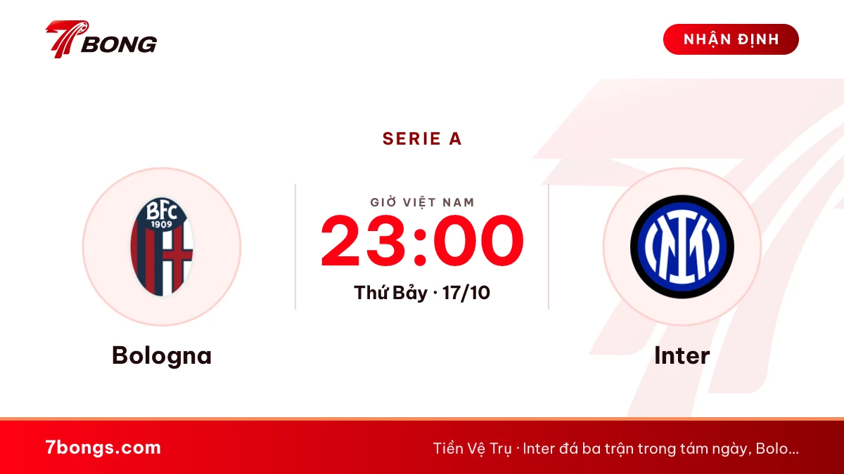 Nhận định Bologna vs Inter: đội đầu bảng đến sân khó chịu
