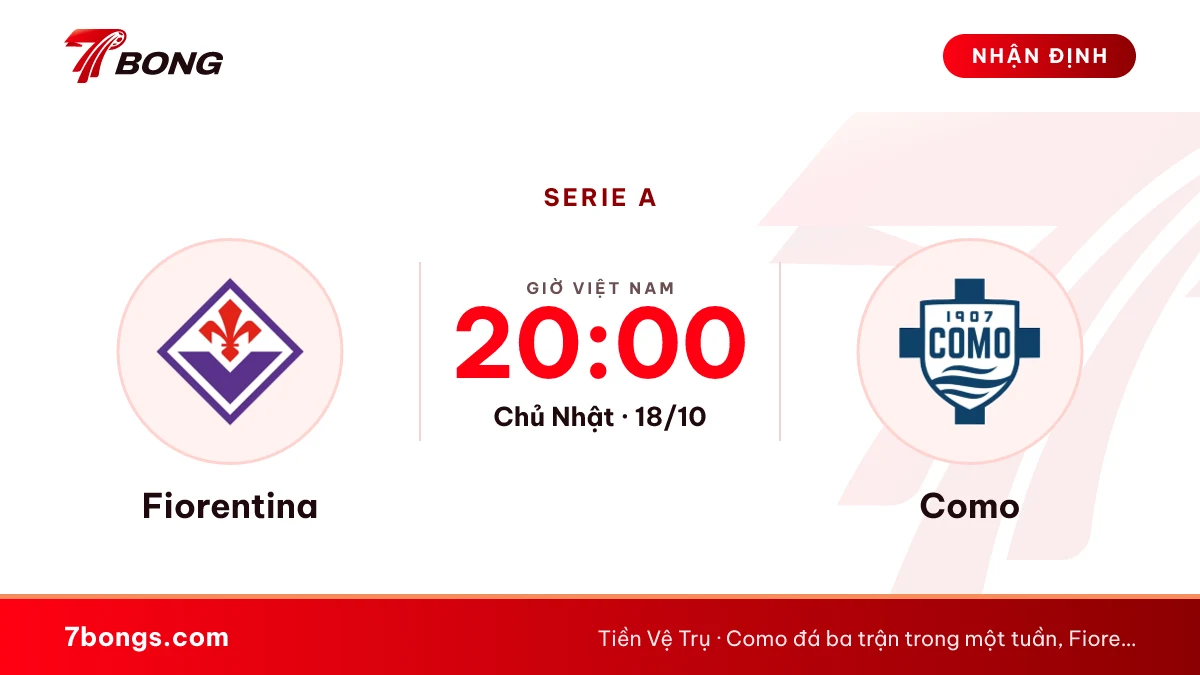 Nhận định Fiorentina vs Como ngày 18/10/2026