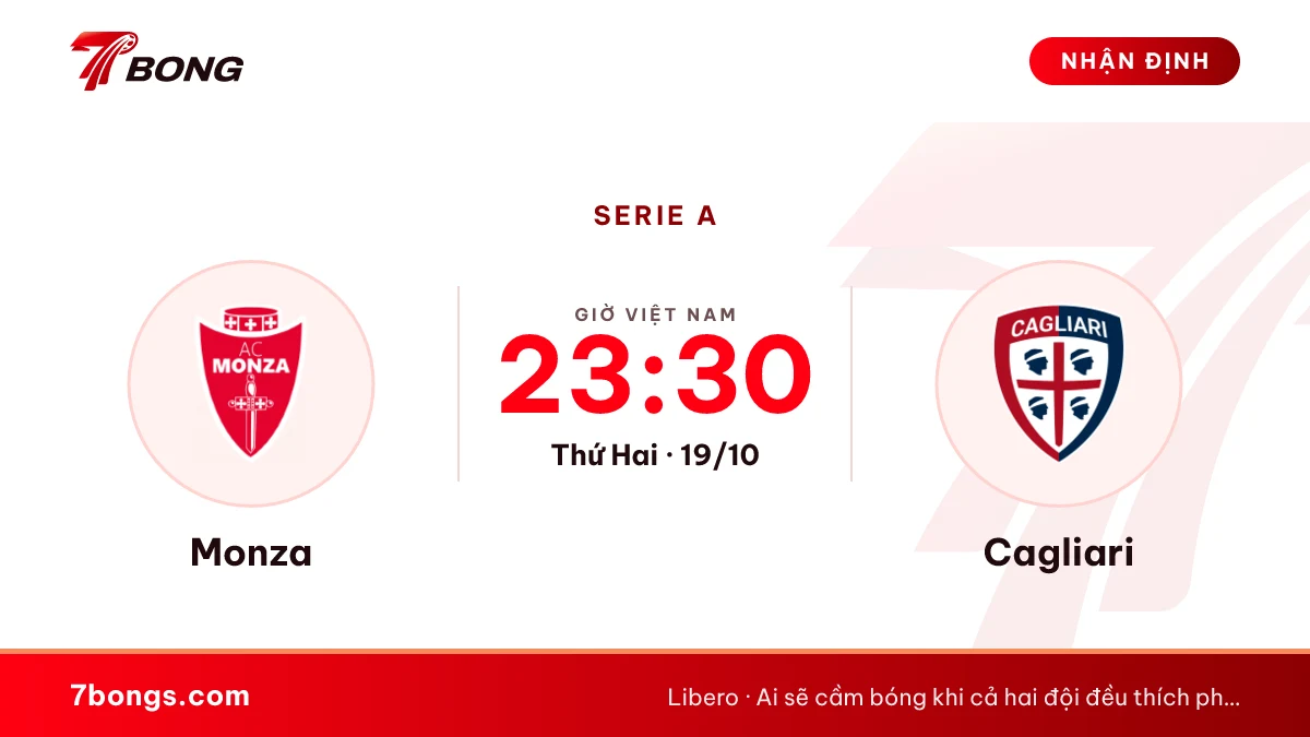 Nhận định Monza vs Cagliari ngày 19/10/2026