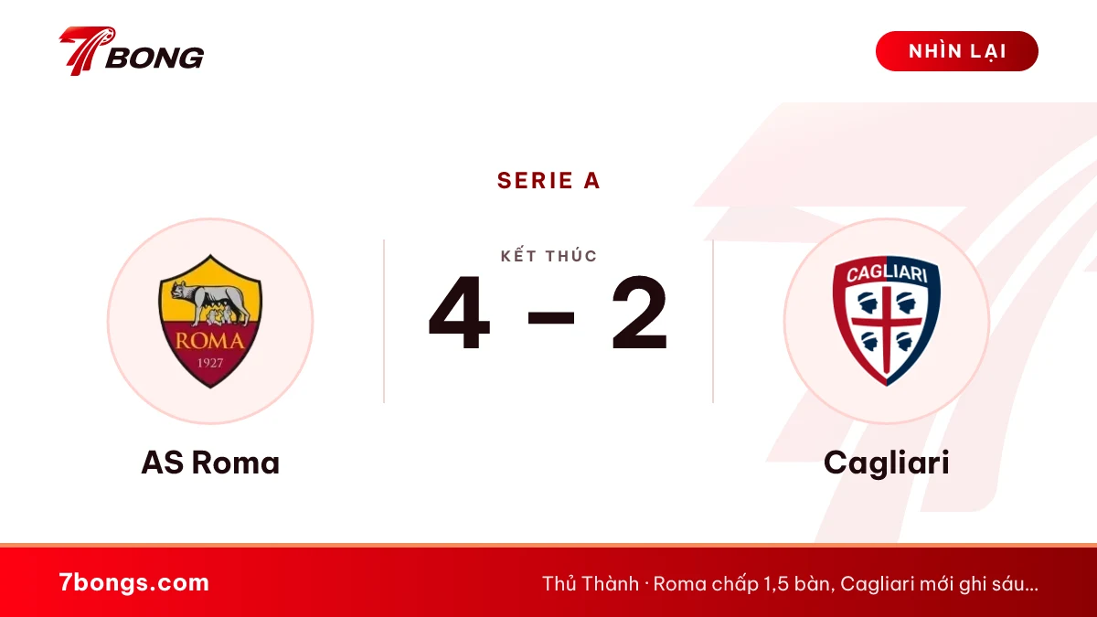 Nhận định AS Roma vs Cagliari ngày 28/10/2026
