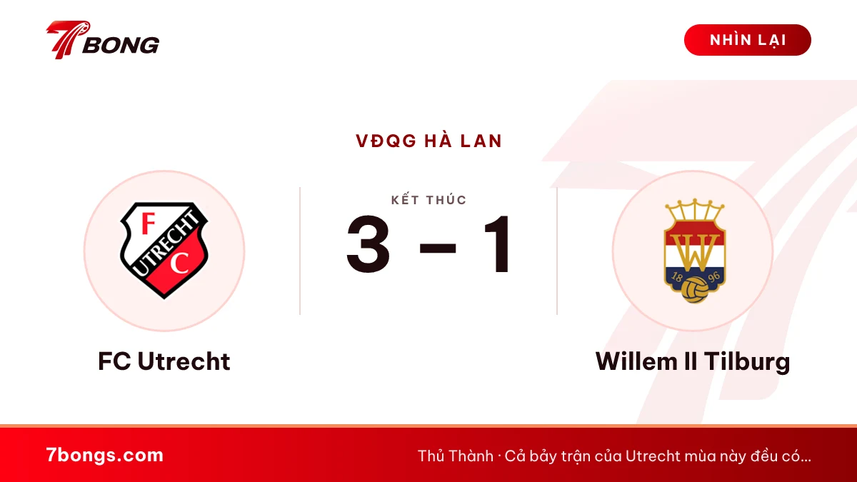 Nhận định Utrecht vs Willem II: chủ nhà thủng lưới quá nhiều
