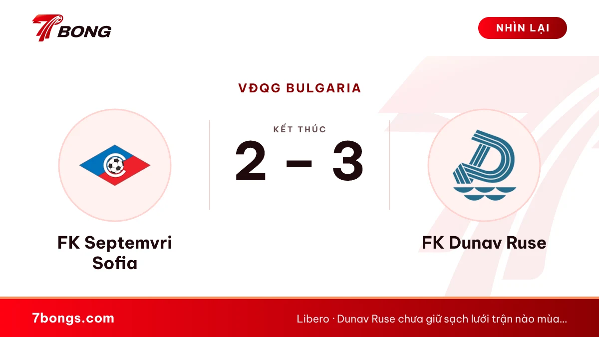 Nhận định Septemvri vs Dunav Ruse: cặp đấu nhóm cuối bảng