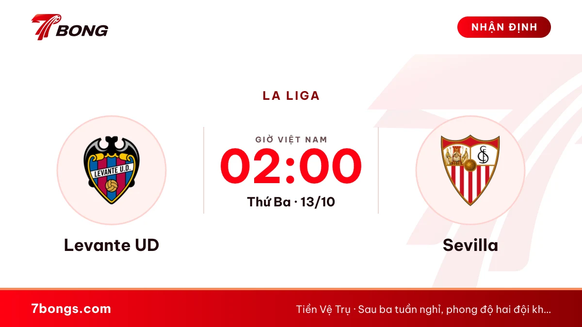 Nhận định Levante vs Sevilla: hai đội ngang tài, dự đoán hoà