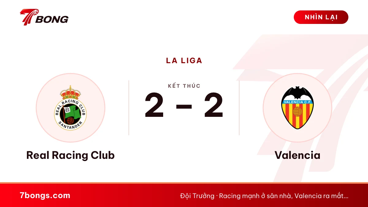 Nhận định Racing vs Valencia: Racing chưa thua trên sân nhà