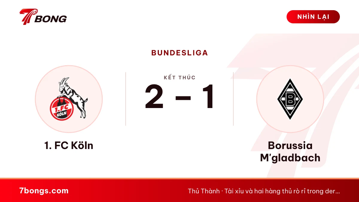 Nhận định Köln vs Gladbach: derby dễ có nhiều bàn thắng
