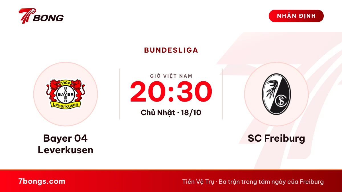Nhận định Leverkusen vs Freiburg: hai đội cùng mệt vì đá cúp
