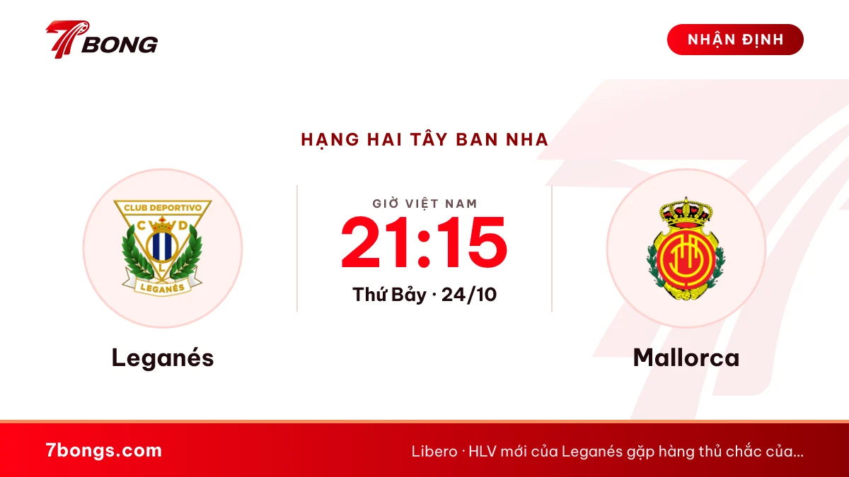 Nhận định Leganés vs Mallorca ngày 24/10/2026