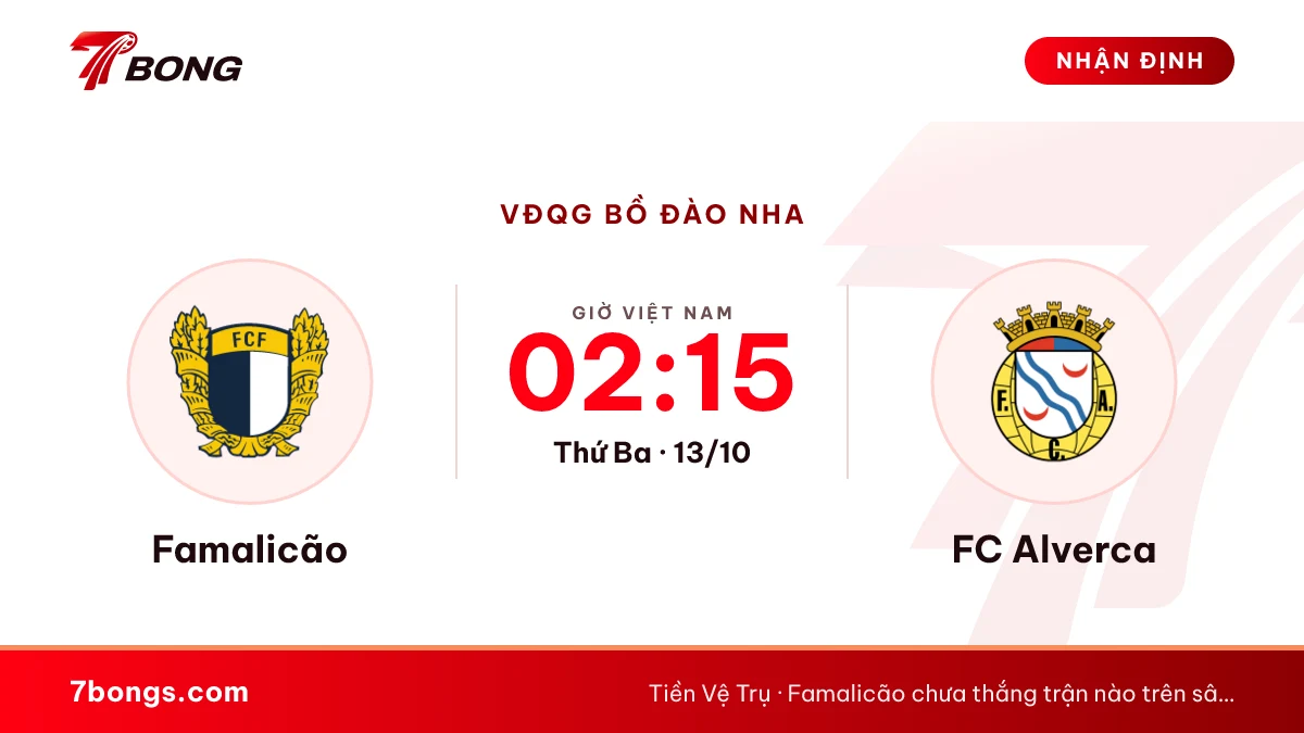 Nhận định Famalicão vs Alverca: chủ nhà tìm trận thắng ở nhà