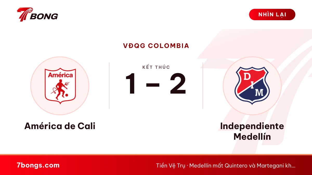 Nhận định América de Cali vs Independiente Medellín ngày 12/10/2026