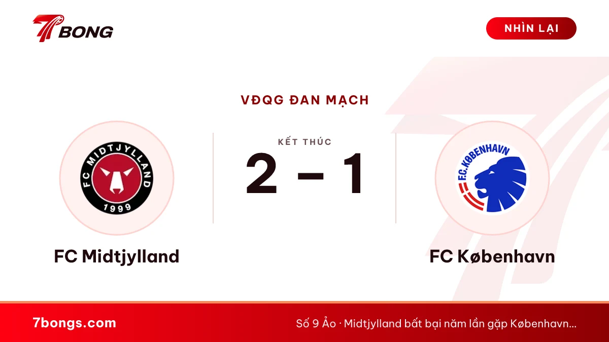 Nhận định Midtjylland vs København: bất bại gặp đầu bảng