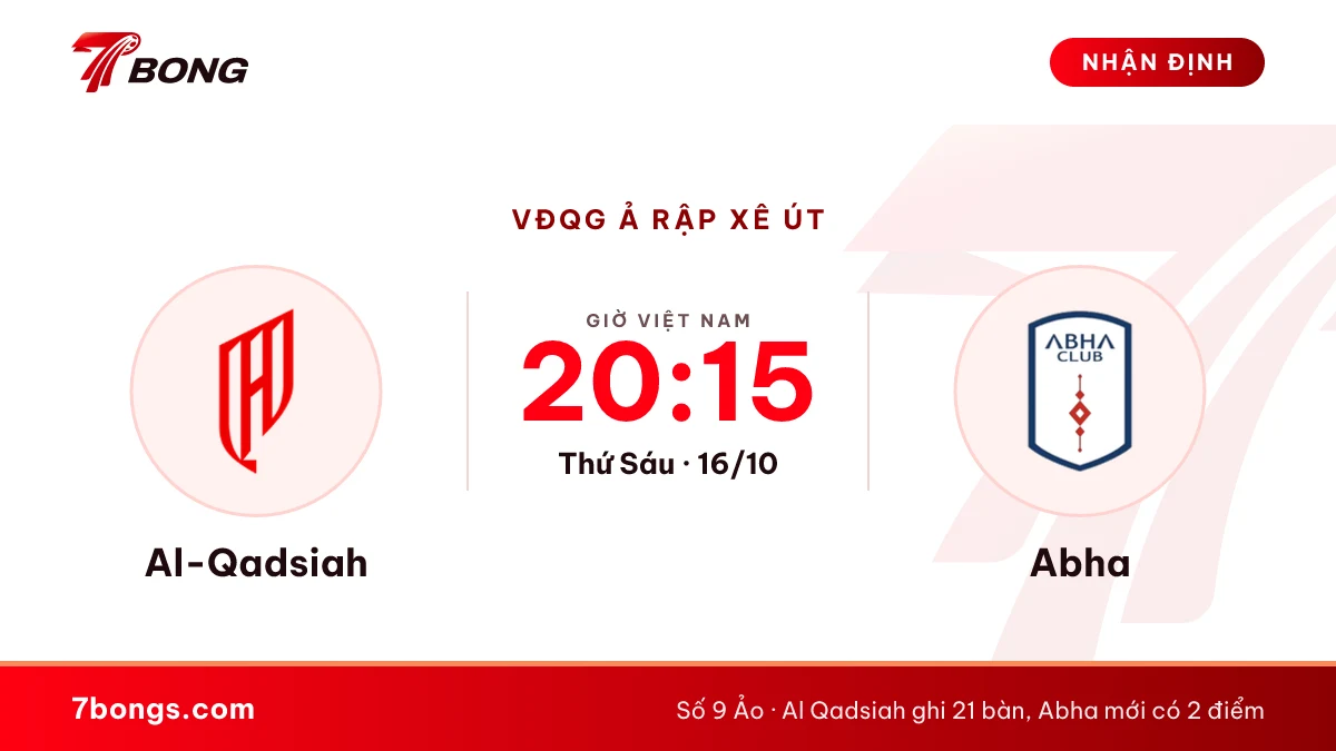 Nhận định Al Qadsiah vs Abha: đội nhì bảng gặp đội bét