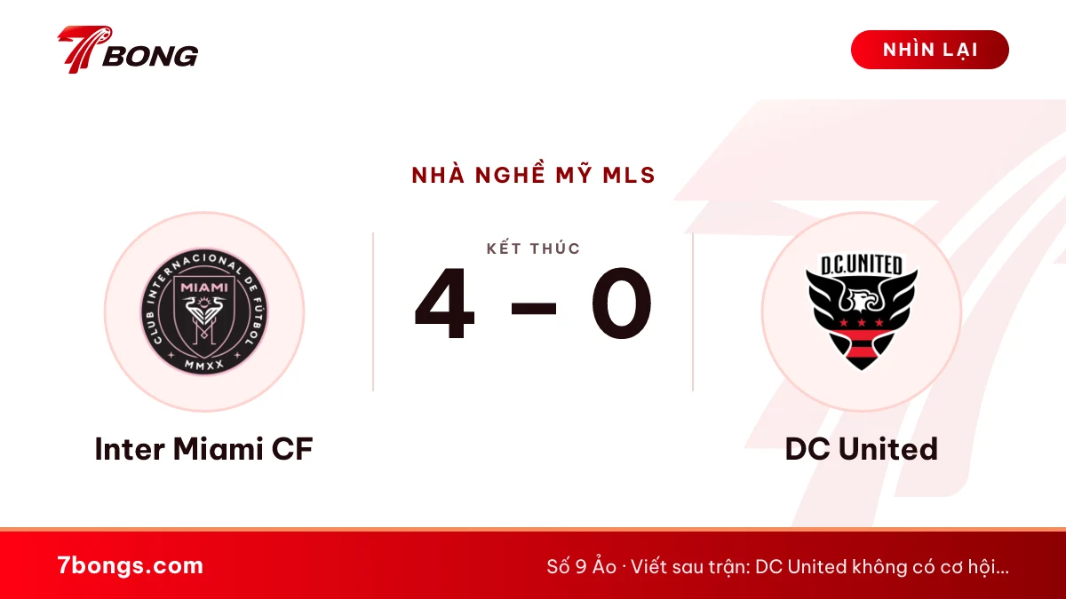 Inter Miami vs DC United 4-0: Messi, Suárez cùng lập cú đúp