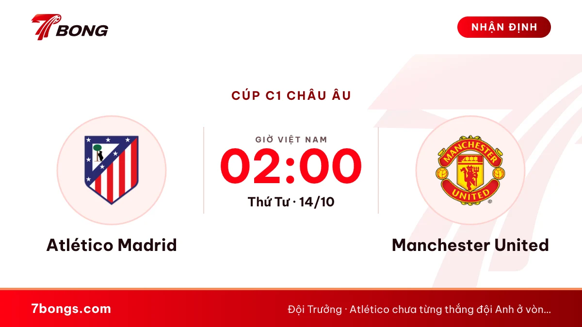 Nhận định Atlético vs Man United: chủ nhà đang thắng liền