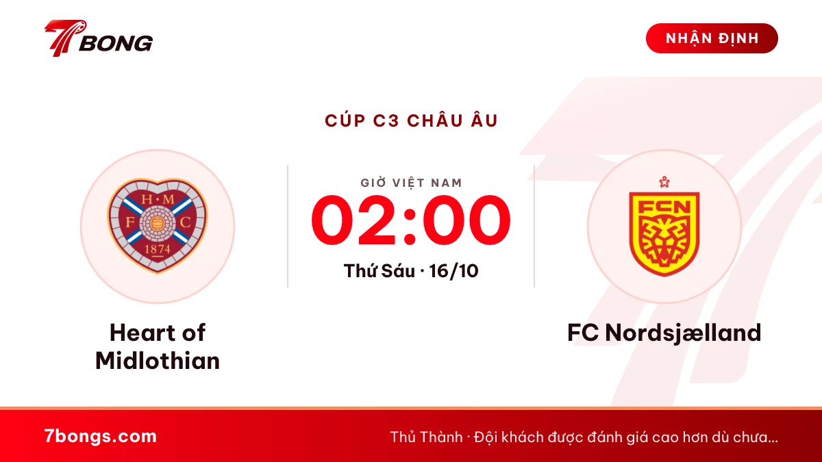Nhận định Hearts vs Nordsjælland: Tynecastle sau trận 5-0