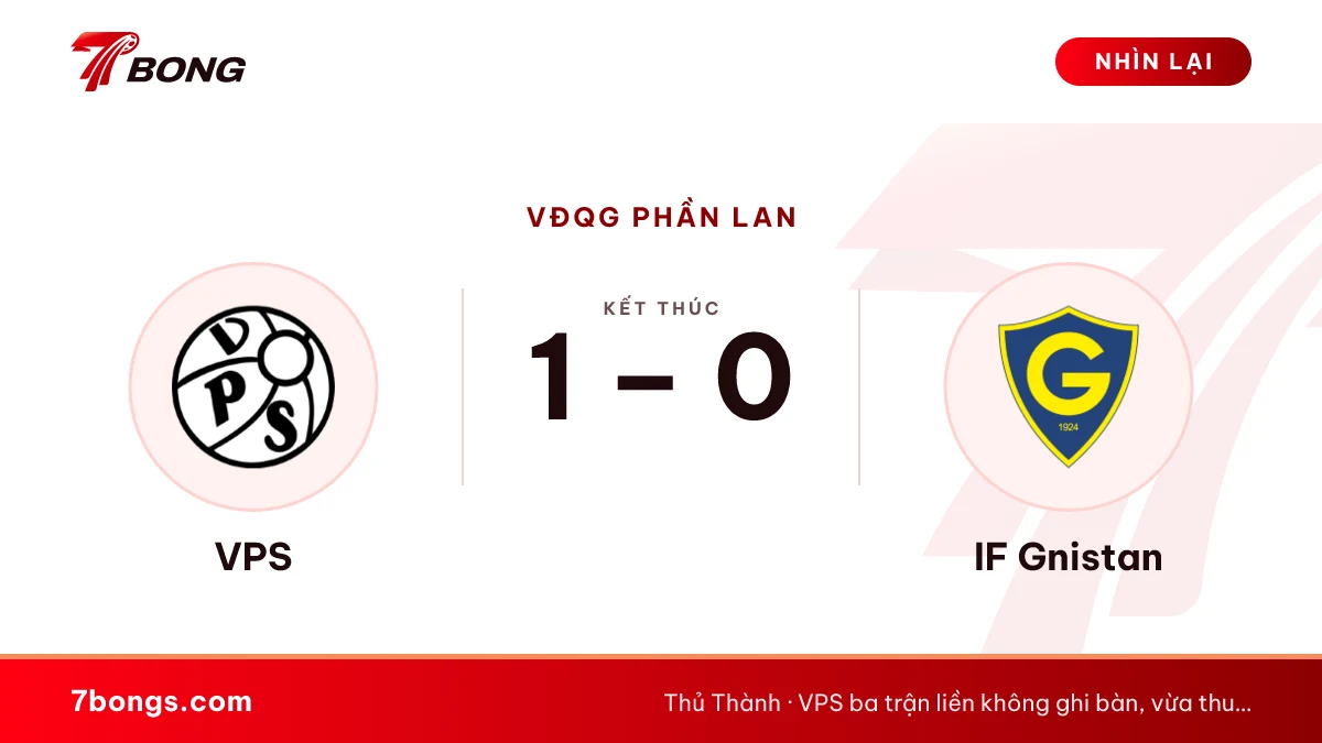 Nhận định VPS vs Gnistan: bốn lần gặp chưa có đội thắng