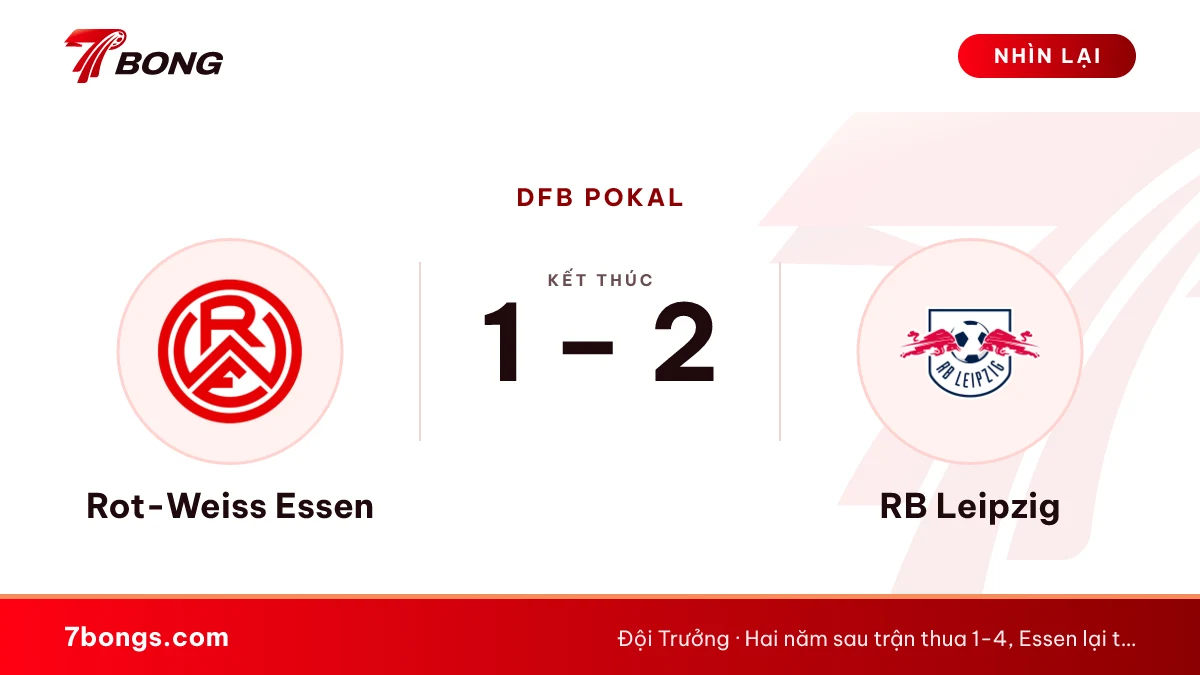 Nhận định Rot-Weiss Essen vs RB Leipzig ngày 28/10/2026