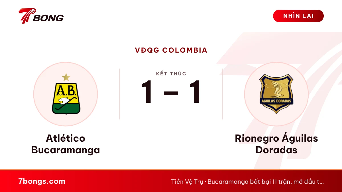 Nhận định Bucaramanga vs Águilas Doradas: đội bất bại đá bù