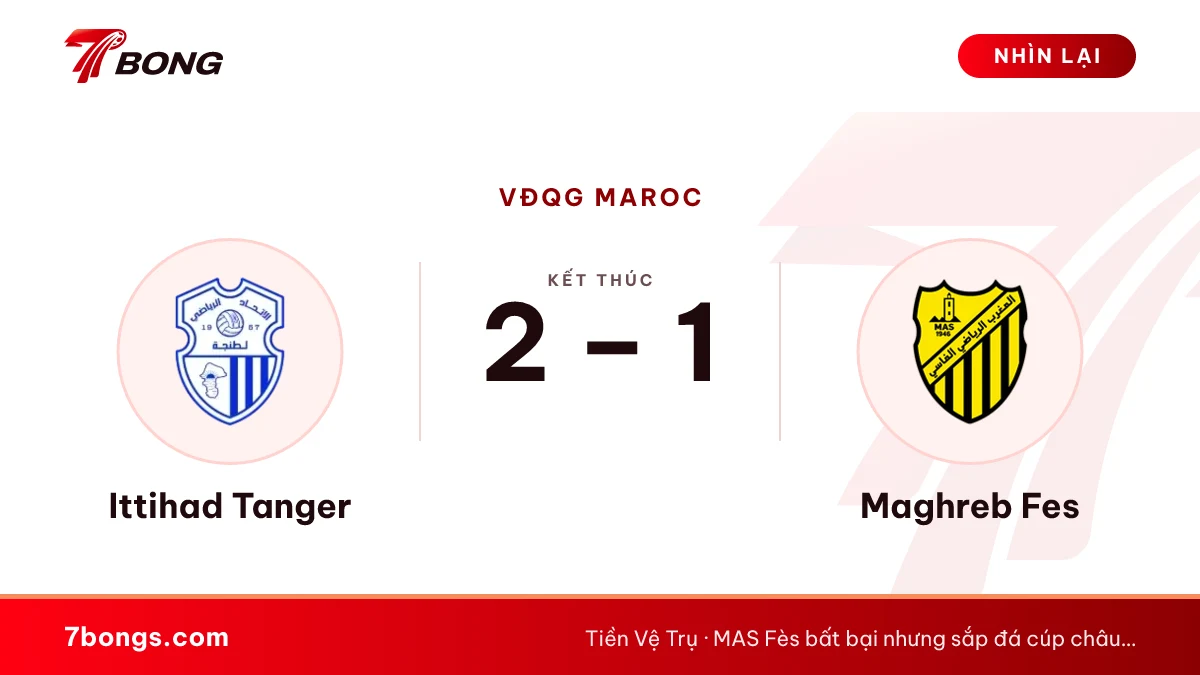 Nhận định Ittihad Tanger vs Maghreb Fes ngày 15/10/2026