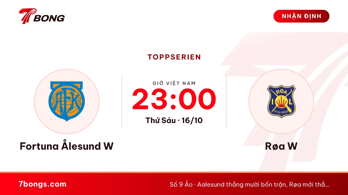 Nhận định nữ Aalesund vs nữ Røa: đội nhì bảng ra sân