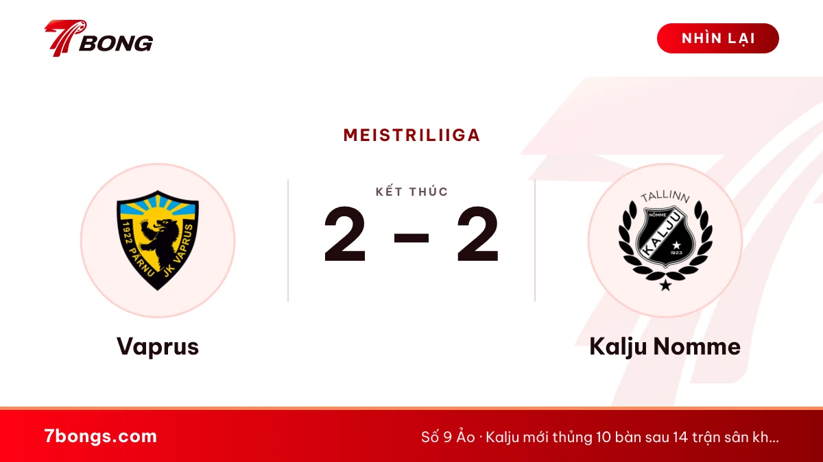 Nhận định Vaprus vs Kalju Nomme ngày 13/10/2026
