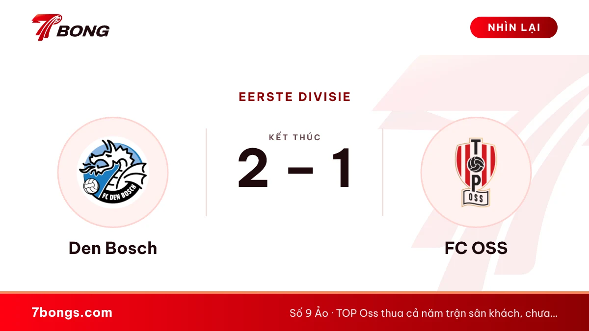 Nhận định Den Bosch vs FC OSS ngày 17/10/2026