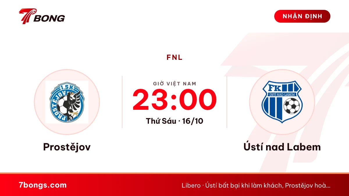 Nhận định Prostějov vs Ústí: bốn trận hoà liền của chủ nhà