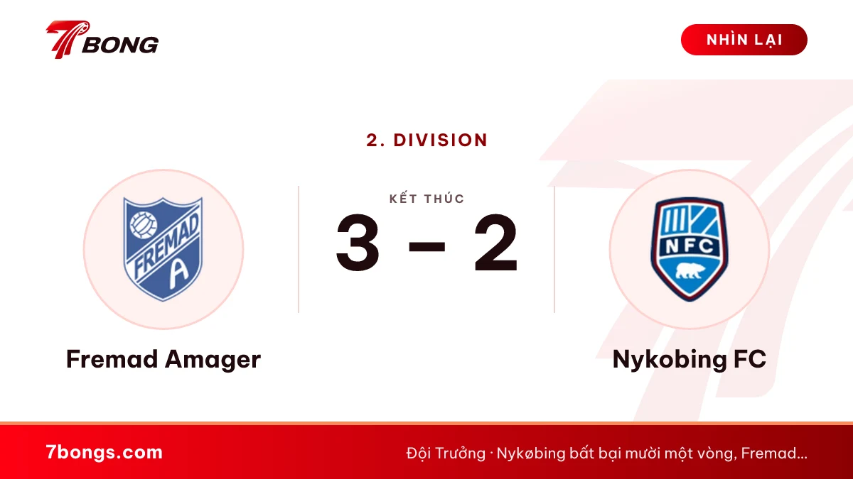 Nhận định Fremad Amager vs Nykobing FC ngày 17/10/2026