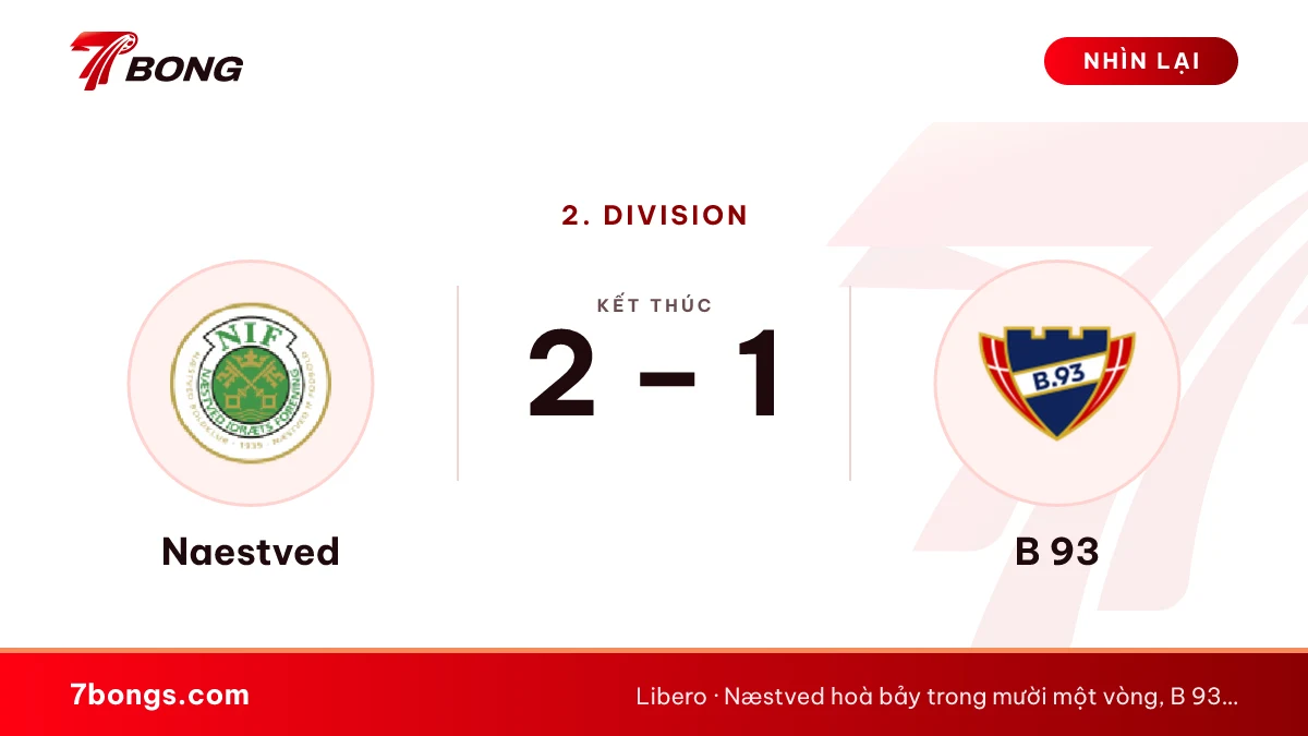 Nhận định Naestved vs B 93 ngày 17/10/2026