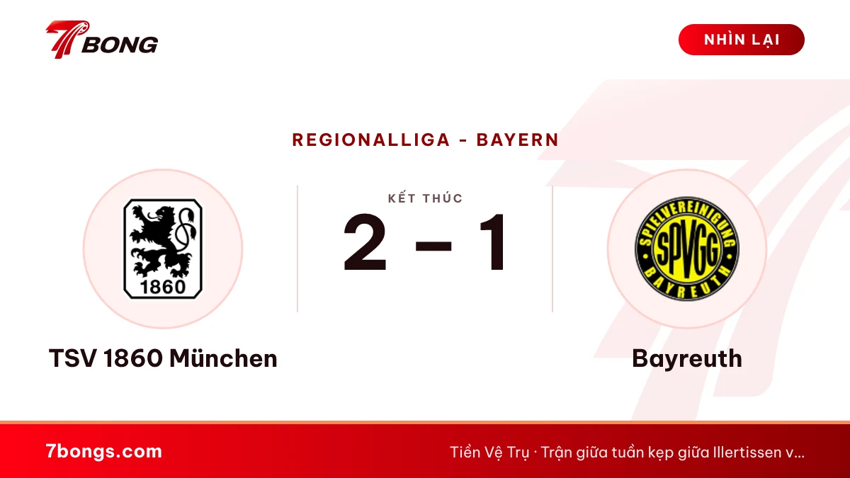 Nhận định TSV 1860 München vs Bayreuth ngày 14/10/2026