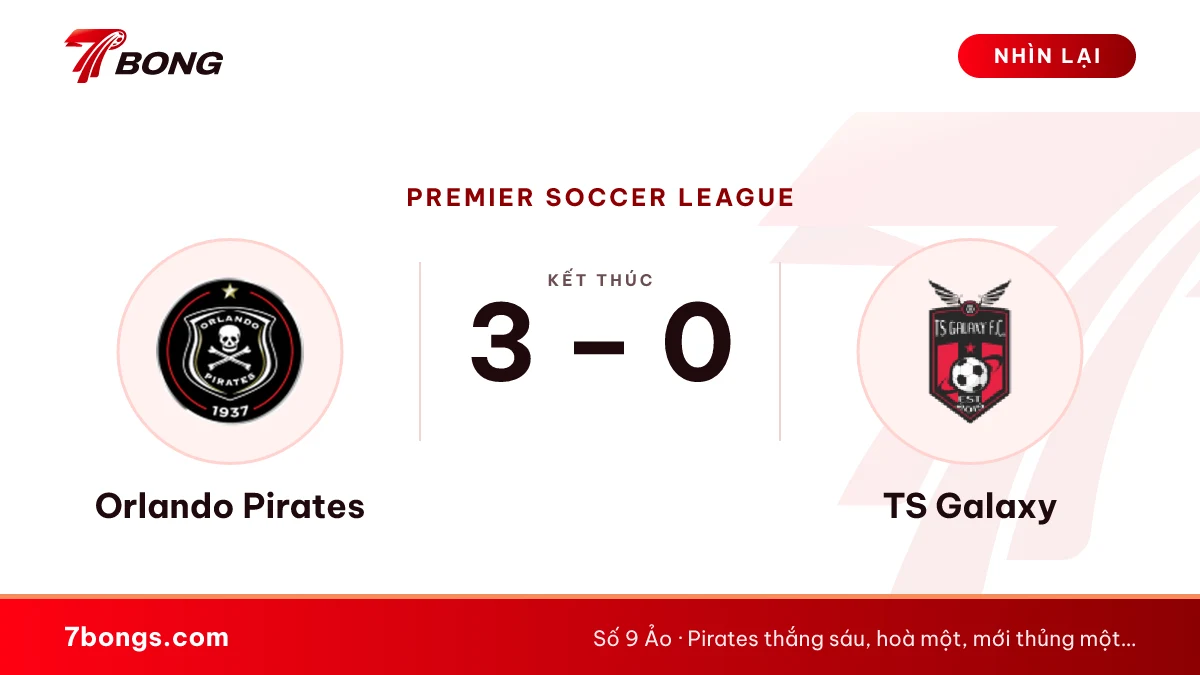 Nhận định Orlando Pirates vs TS Galaxy ngày 14/10/2026