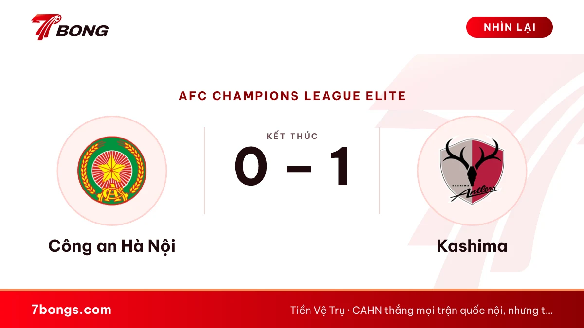 Nhận định Công an Hà Nội vs Kashima ngày 13/10/2026